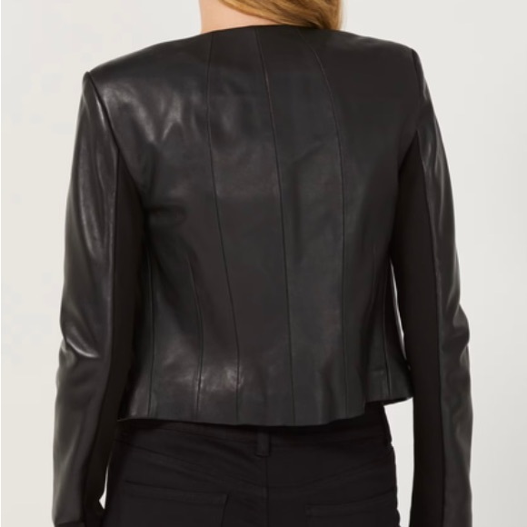 Portman’s For Love Alone black leather jacket size 14 - Picture 3 of 5